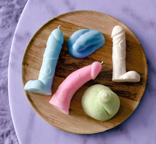 penis candles and soaps next to each other @Janna Wirtanen