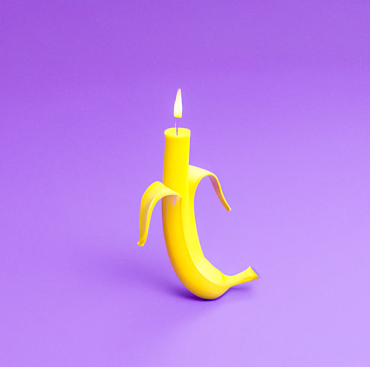 banana as a candle